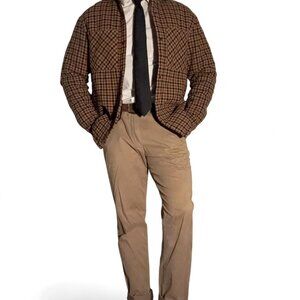 H&M brown plaid button-up jacket, Size M